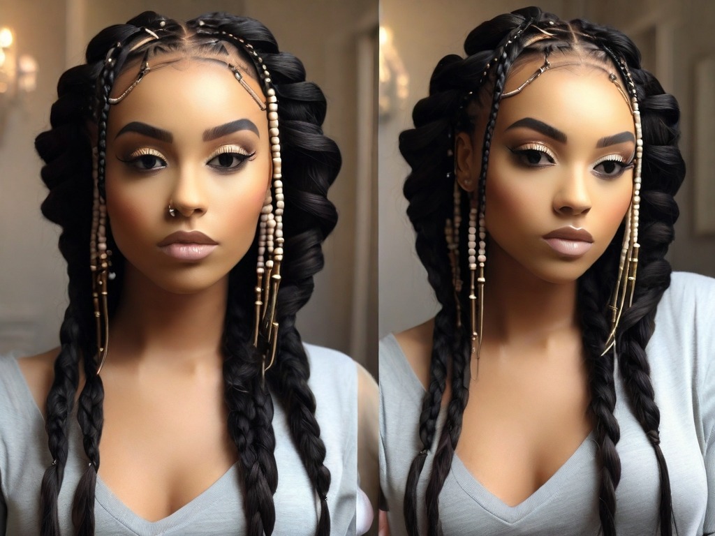Bob Braids Hairstyles With Beads: How To Do Bob Braids With Beads